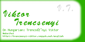 viktor trencsenyi business card